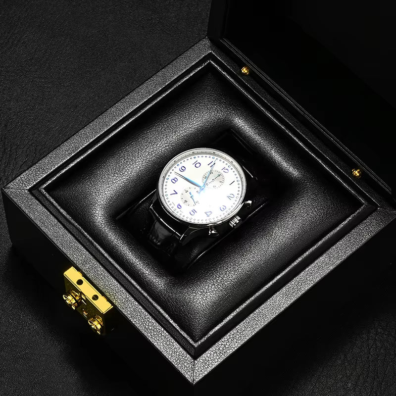Oirlv PU Leather Watch Box Wrist Watch Organizer Display Box : H182