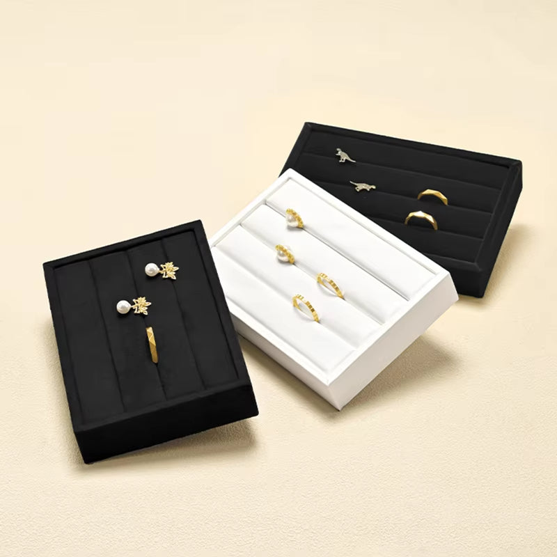 Oirlv 3 Slots Ring Tray Small Ring Organizer Earring Trays ：P184