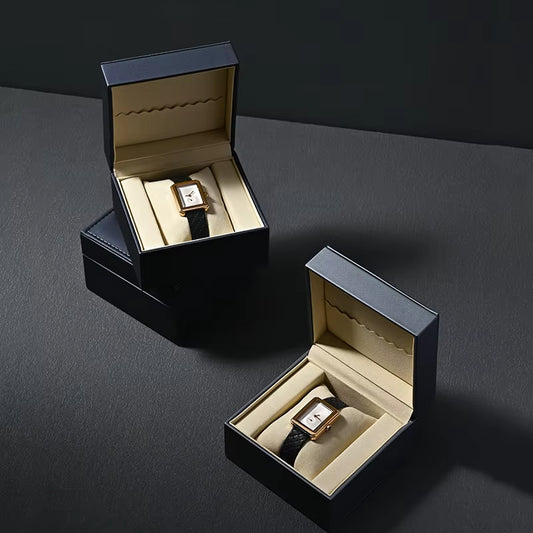 Oirlv Premium Single Watch Box With Pillow Grey Watch Case Storage Box :H173