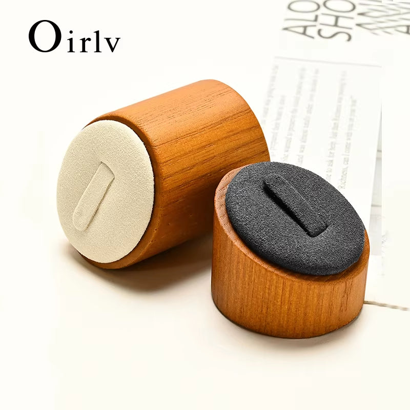 Oirlv 3-Piece Set Wooden Jewelry Organizer Rack Ring Storage Stand Display Holder:SM094