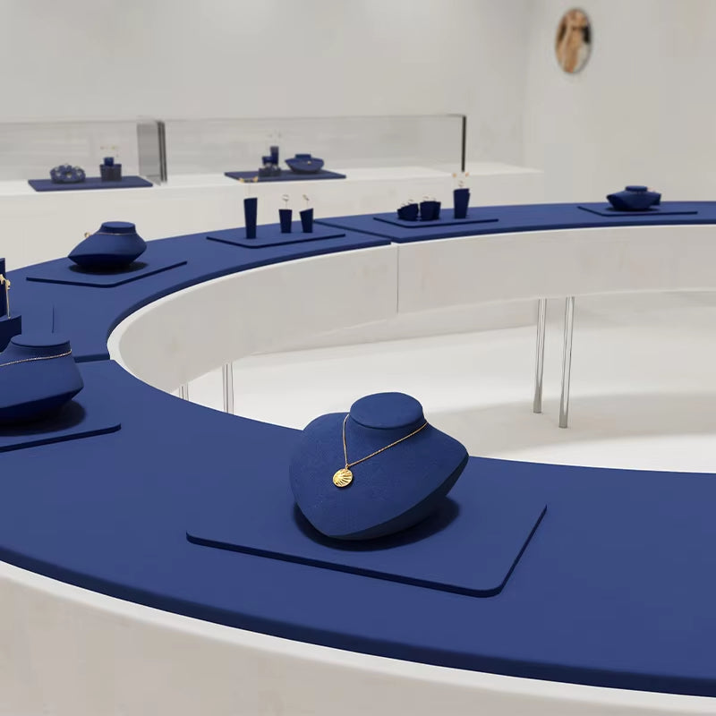 Oirlv Premium Necklace Display Rack Microfiber Portrait Necklace Bust Jewelry Bust