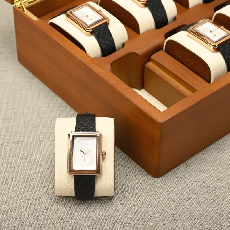 Wooden Jewelry Box Watch Organizer Case Wristwatch Display Box X048