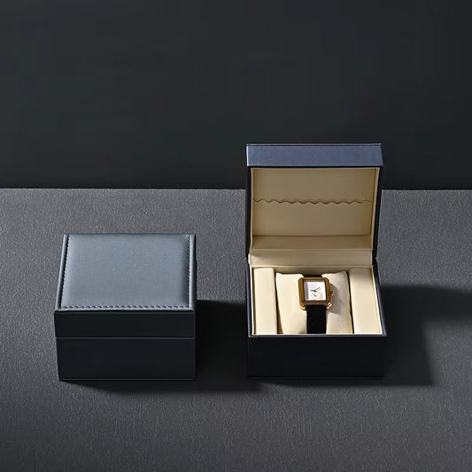 Oirlv Premium Single Watch Box With Pillow Grey Watch Case Storage Box :H173