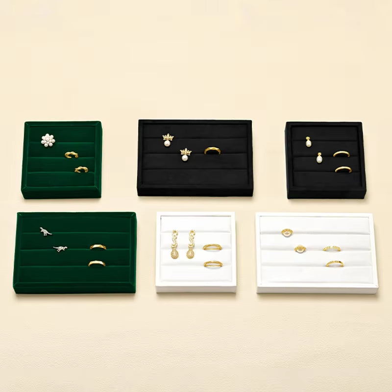Oirlv 3 Slots Ring Tray Small Ring Organizer Earring Trays ：P184