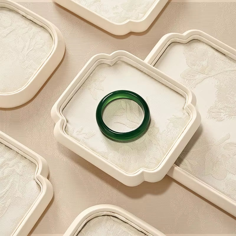 Oirlv Chinese Style Jewelry Tray Jewelry Display Plate Gold Silver Jade Bracelet Jewelry Display