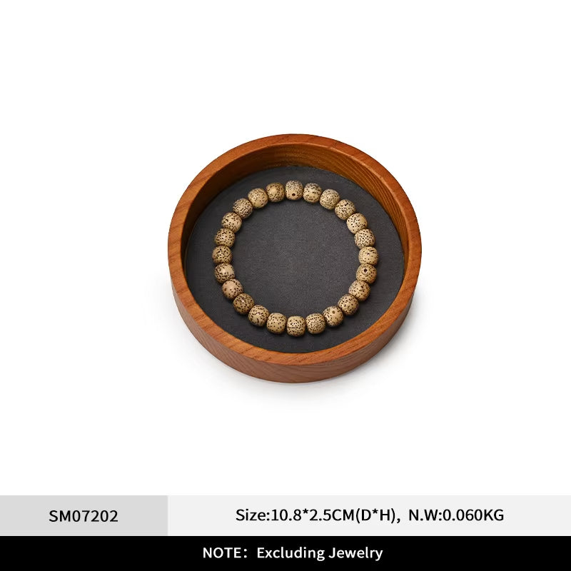 Oirlv Solid Wood Bracelet Display Tray Walnut Wood Color Bracelet Tray:SM242