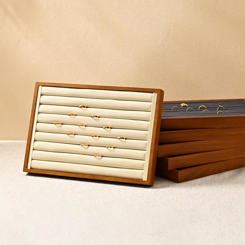 Stackable Solid Wood Jewelry Storage Display Tray P049