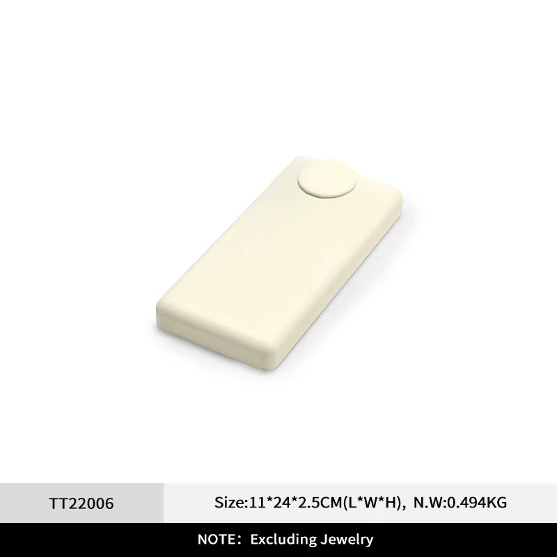 Oirlv Beige Jewelry Display Props Microfiber Jewelry Organizer Ring Necklace Watch Display Stand