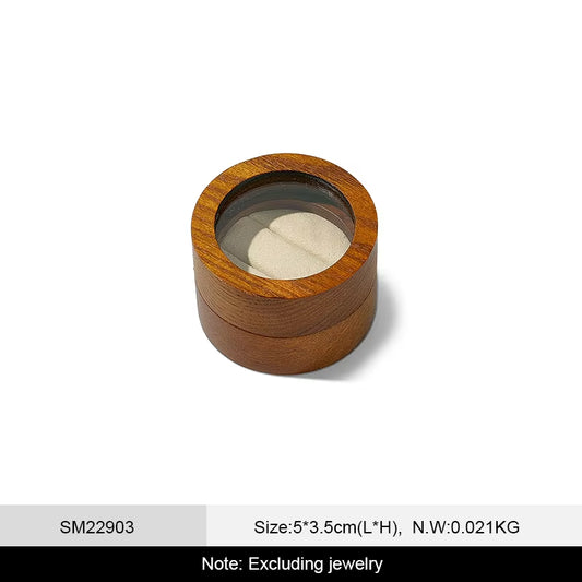 Oirlv Vintage Wood Ring Jewelry Box Single/Double Ring Styles Jewelry Organizer Box :SM229