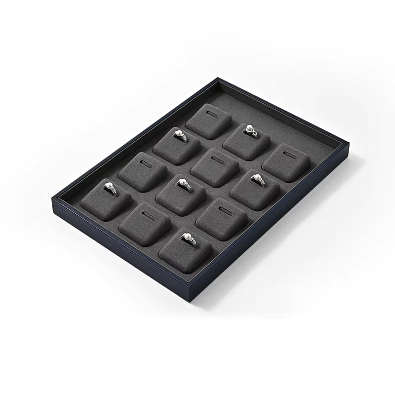 High end leather and microfiber Jewelry Display Plate ：P190