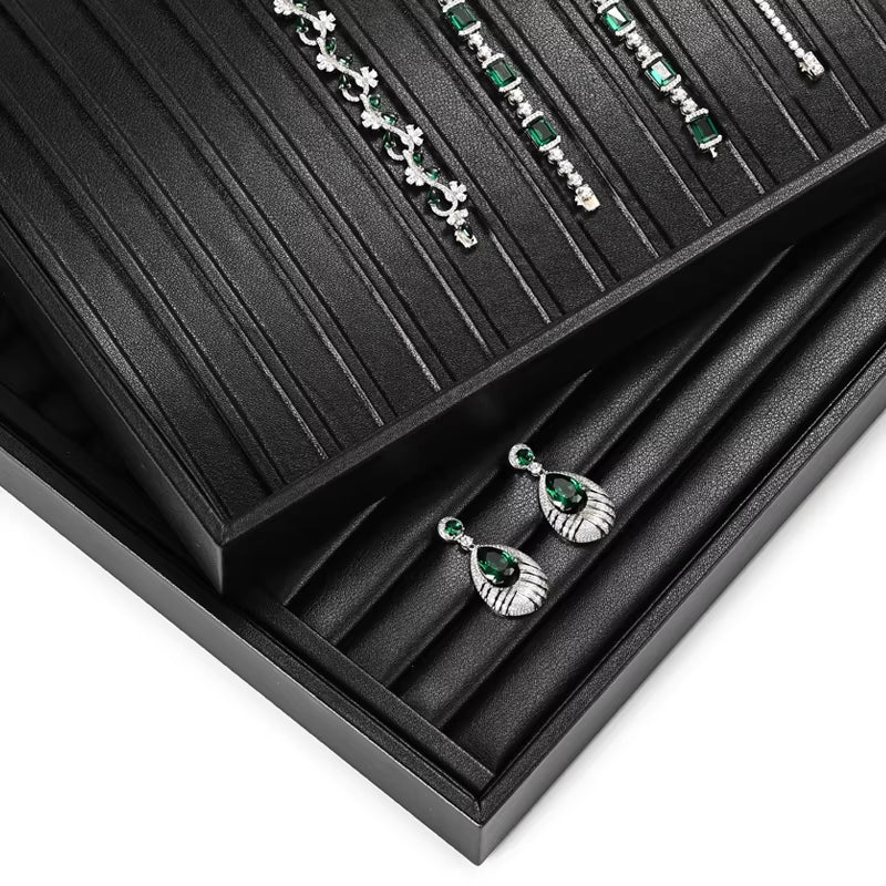 Oirlv Jewelry Organizer Leather Jewelry Storage Tray Display
