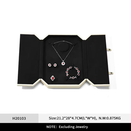 Oirlv Leather Jewelry Set Box High end Jewelry Organizer Case:H201