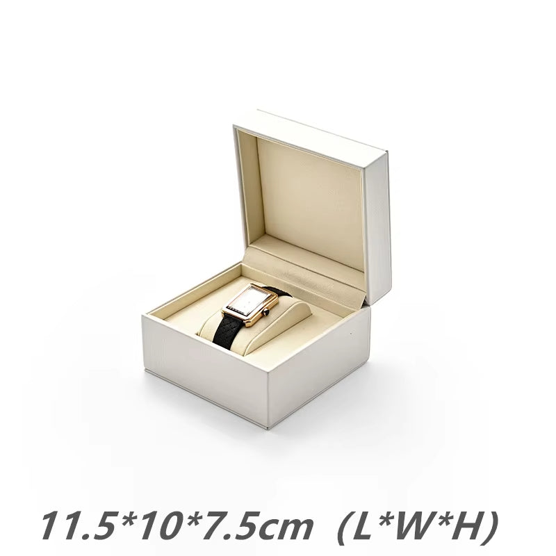 Oirlv Premium Single Watch Box With Pillow Grey Watch Case Storage Box :H173