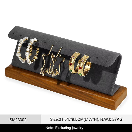 Oirlv Wooden Earring Display Stand Jewelry Showcase Display Holder :SM233