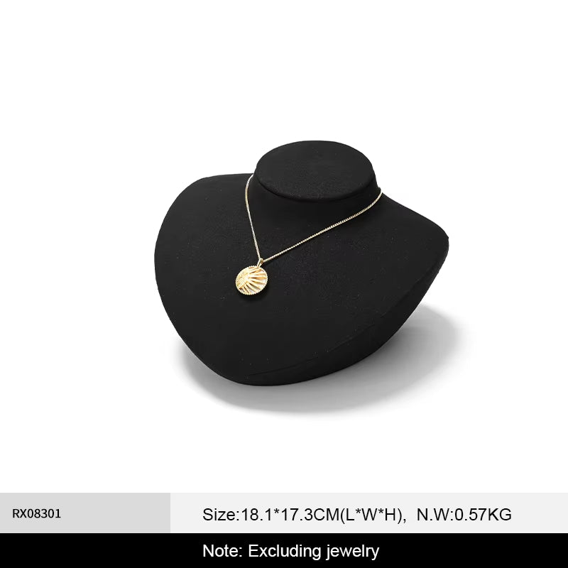 Oirlv Premium Necklace Display Rack Microfiber Portrait Necklace Bust Jewelry Bust