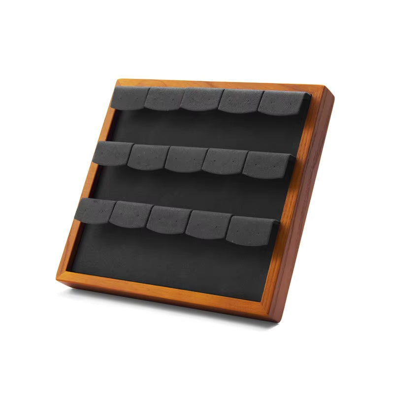 15-Slot Wooden Earring Jewelry Display Stand SM033