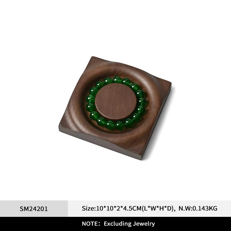 Oirlv Solid Wood Bracelet Display Tray Walnut Wood Color Bracelet Tray:SM242