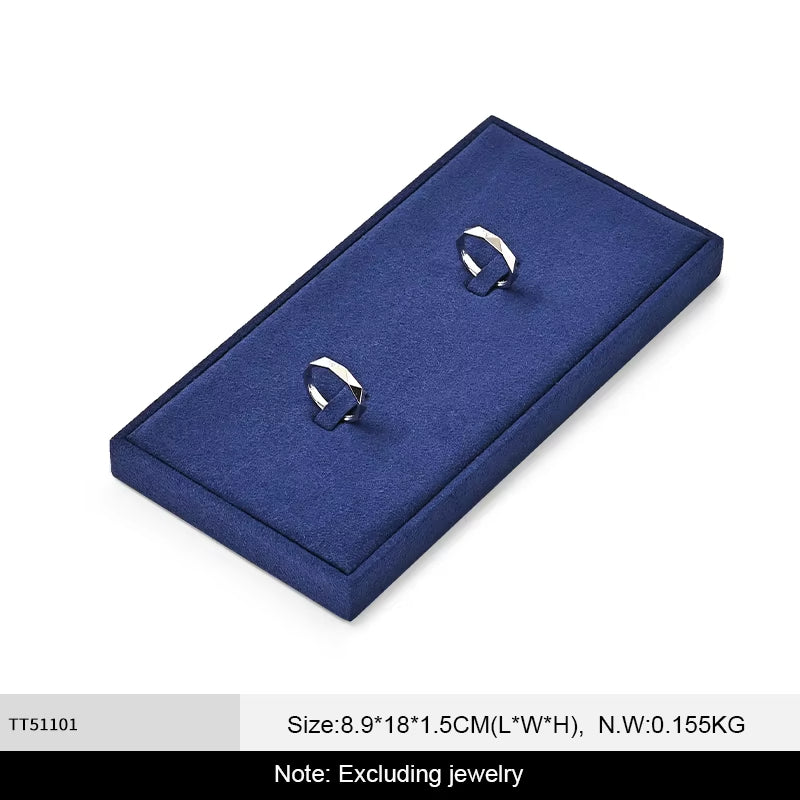 Oirlv Blue Microfiber Jewelry Display Prop Organizer Stand :TT511