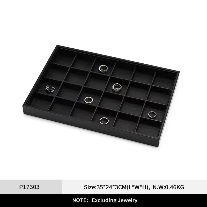 Oirlv Jewelry Organizer Leather Jewelry Storage Tray Display