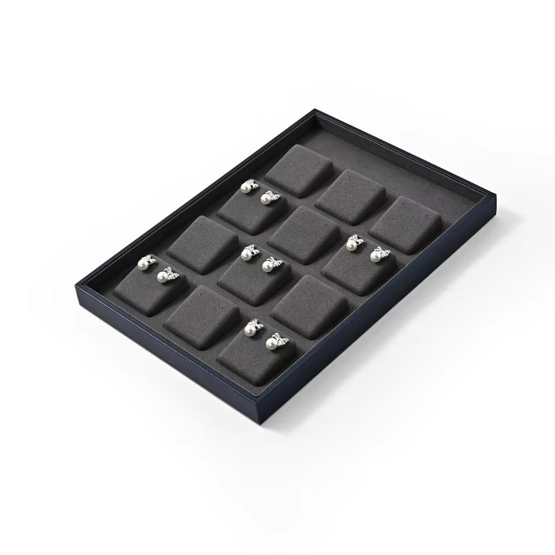 High end leather and microfiber Jewelry Display Plate ：P190