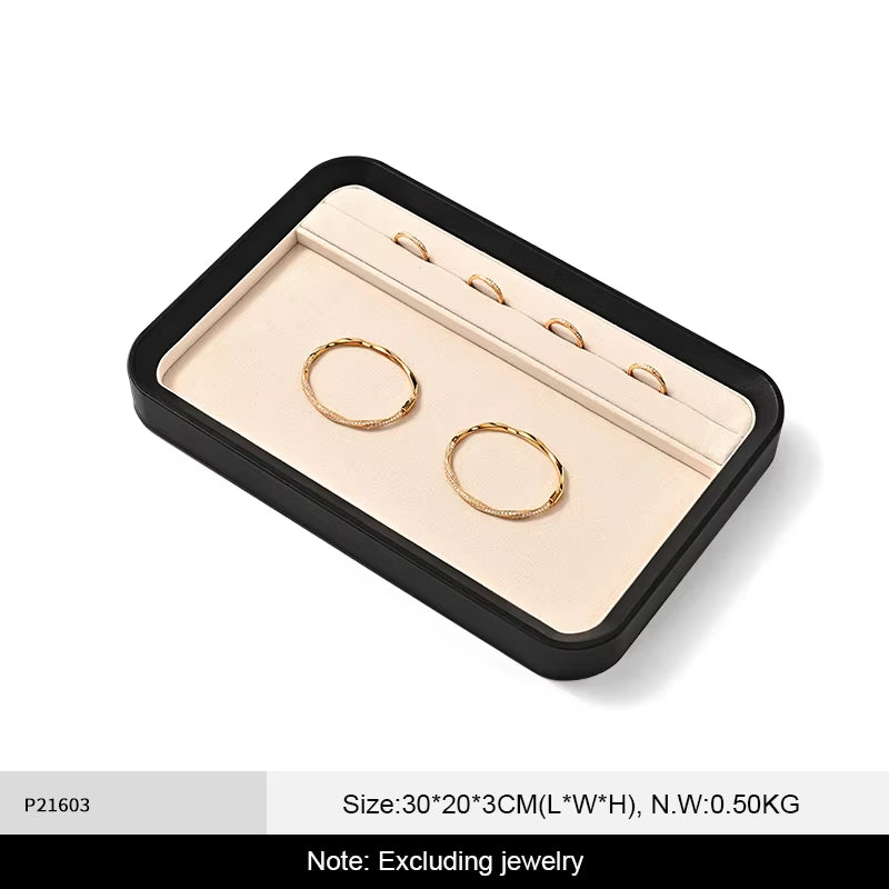 Oirlv Leather Jewelry Tray Jewelry Display PropsVelvet Jewelry：P216-P217
