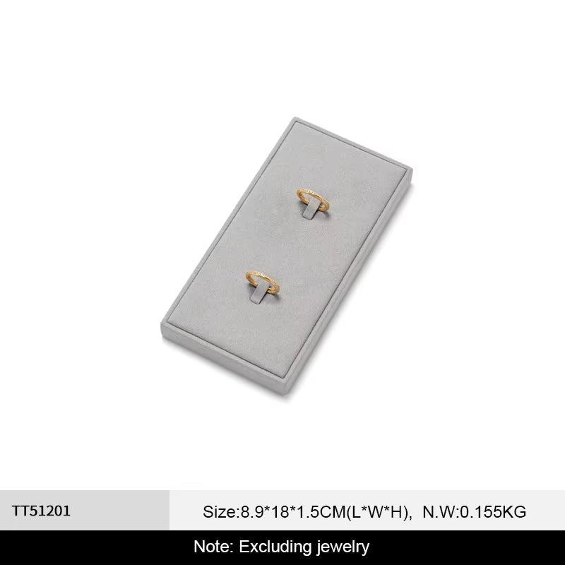Oirlv Microfiber Jewelry Display Props Gray Jewelry Organizer Stand:TT512