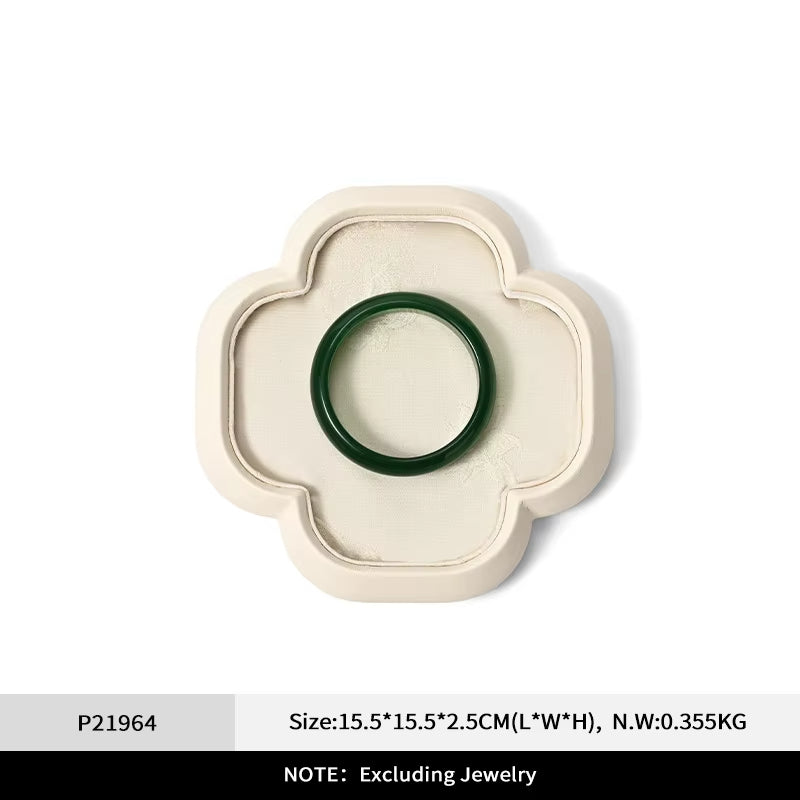 Oirlv Chinese Style Jewelry Tray Jewelry Display Plate Gold Silver Jade Bracelet Jewelry Display