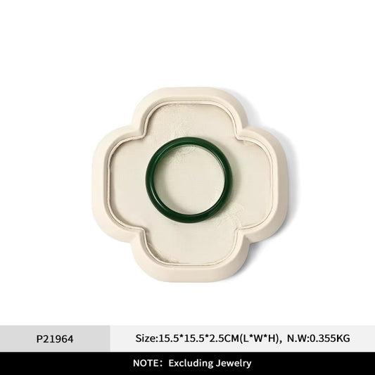 Oirlv Chinese Style Jewelry Tray Jewelry Display Plate Gold Silver Jade Bracelet Jewelry Display