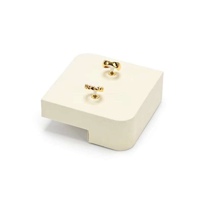 Oirlv Beige Jewelry Display Prop Ring Earring Stand Bracelet Display Tray:TT441