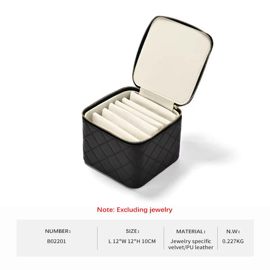 Oirlv Portable Travel Jewelry Storage Box with Separate Bag : B022