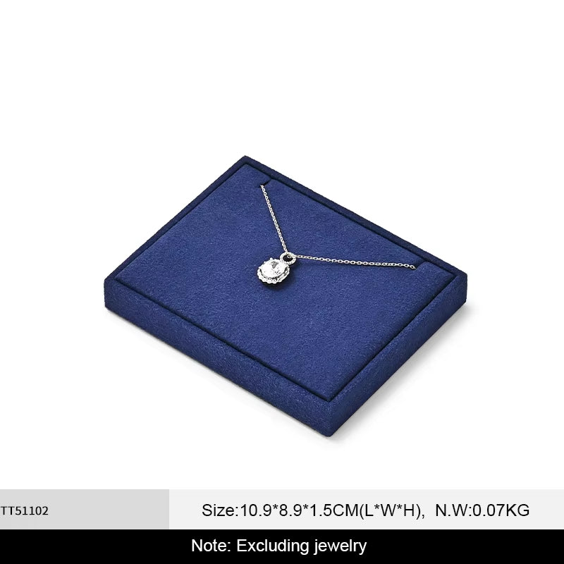 Oirlv Blue Microfiber Jewelry Display Prop Organizer Stand :TT511