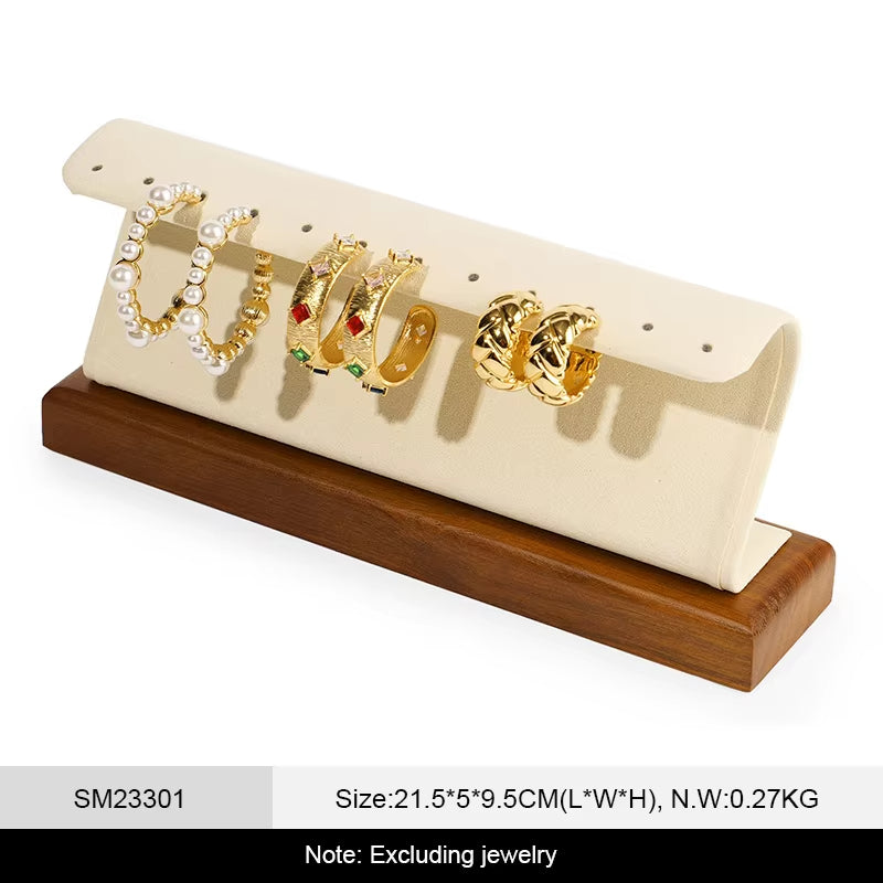 Oirlv Wooden Earring Display Stand Jewelry Showcase Display Holder :SM233