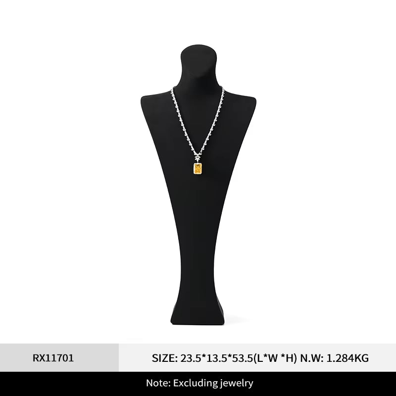Oirlv Necklace Jewelry Display Props Chest Portrait Jewelry Diamond Necklace Display:RX117