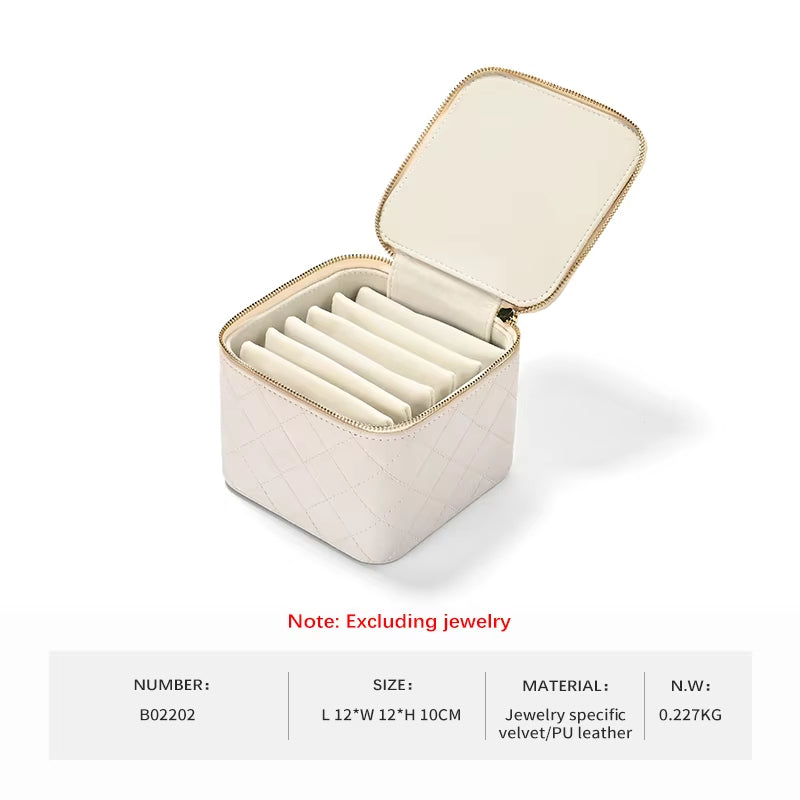 Oirlv Portable Travel Jewelry Storage Box with Separate Bag : B022