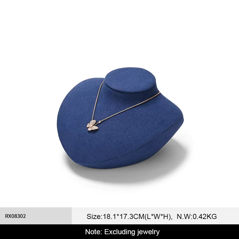 Oirlv Premium Necklace Display Rack Microfiber Portrait Necklace Bust Jewelry Bust