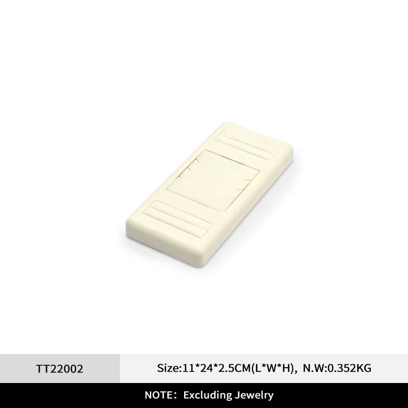 Oirlv Beige Jewelry Display Props Microfiber Jewelry Organizer Ring Necklace Watch Display Stand