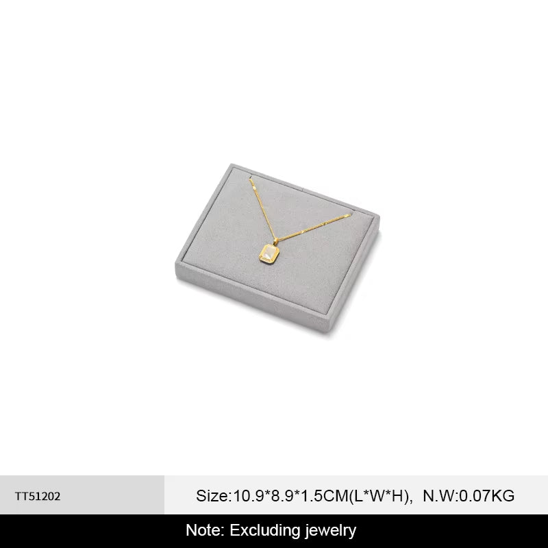 Oirlv Microfiber Jewelry Display Props Gray Jewelry Organizer Stand:TT512