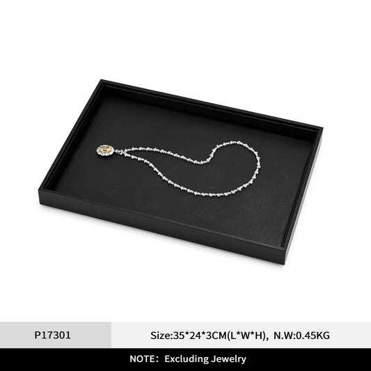 Oirlv Jewelry Organizer Leather Jewelry Storage Tray Display