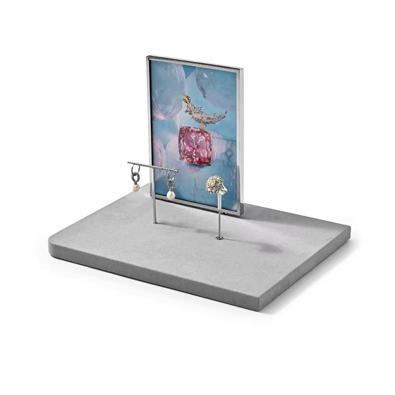 Oirlv Gray Jewelry Display Props Ring Earring Jewelry Display Stand:TT445