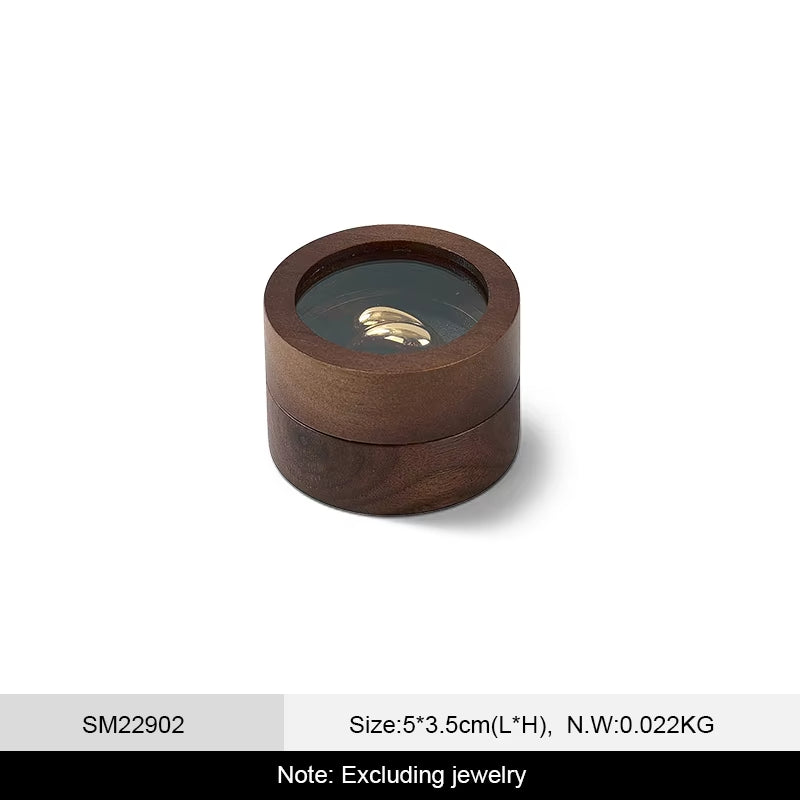 Oirlv Vintage Wood Ring Jewelry Box Single/Double Ring Styles Jewelry Organizer Box :SM229