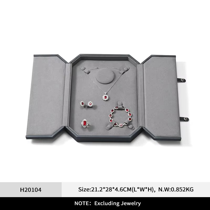 Oirlv Leather Jewelry Set Box High end Jewelry Organizer Case:H201