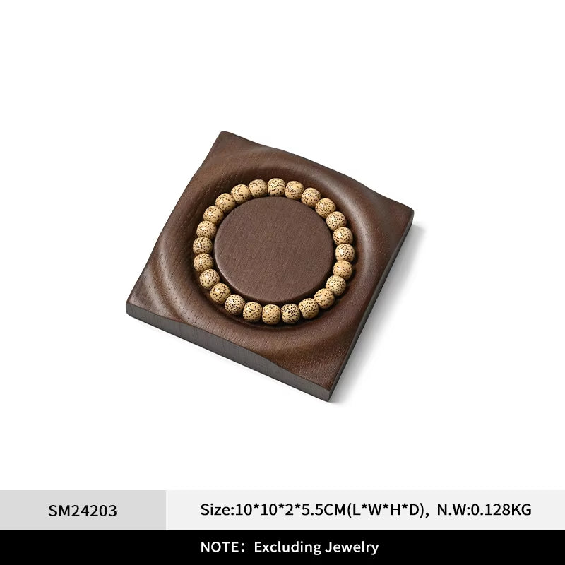 Oirlv Solid Wood Bracelet Display Tray Walnut Wood Color Bracelet Tray:SM242