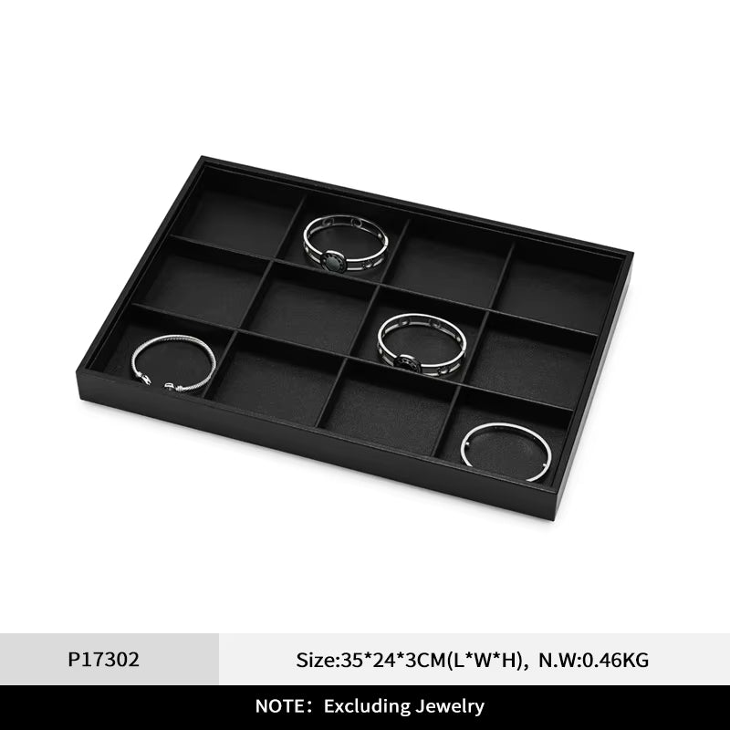 Oirlv Jewelry Organizer Leather Jewelry Storage Tray Display