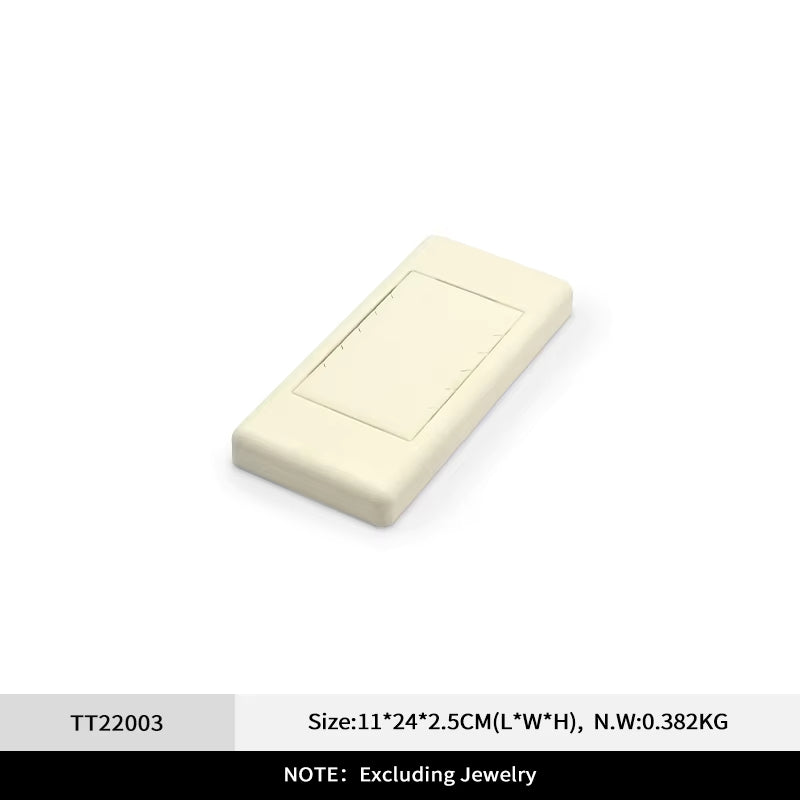 Oirlv Beige Jewelry Display Props Microfiber Jewelry Organizer Ring Necklace Watch Display Stand