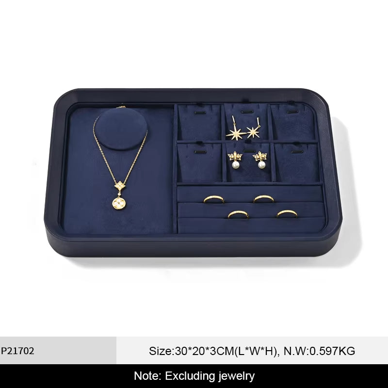 Oirlv Leather Jewelry Tray Jewelry Display PropsVelvet Jewelry：P216-P217