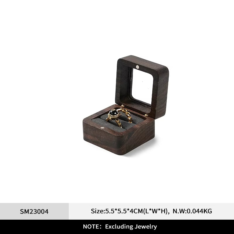 Oirlv Wooden Engagement Ring Box For Proposal Wood Ring Box