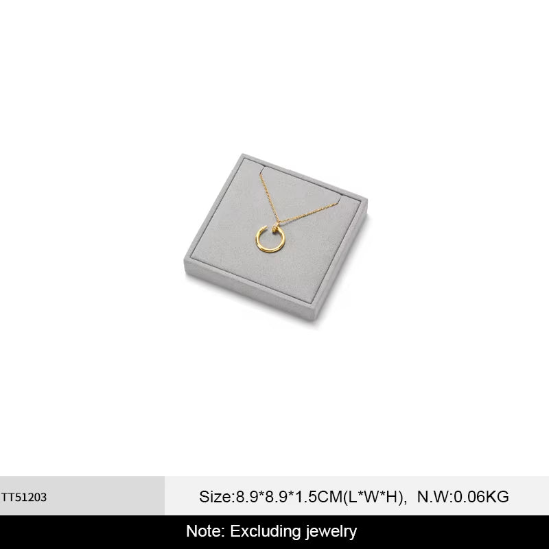 Oirlv Microfiber Jewelry Display Props Gray Jewelry Organizer Stand:TT512