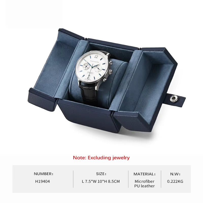 Oirlv PU Leather Watch Box Single Watch Organizer Watch Display Box:H194