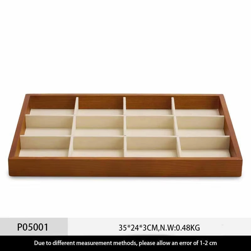 Stackable Solid Wood Jewelry Storage Display Tray P049
