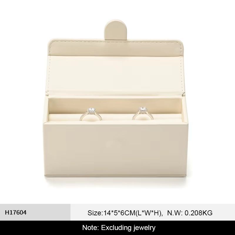 Oirlv Jewelry Ring Box Wedding Proposal Pair Ring Box : H176